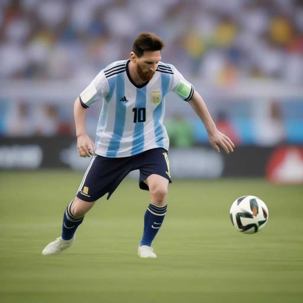 Messi chuyền bóng