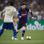 Messi chuyền bóng