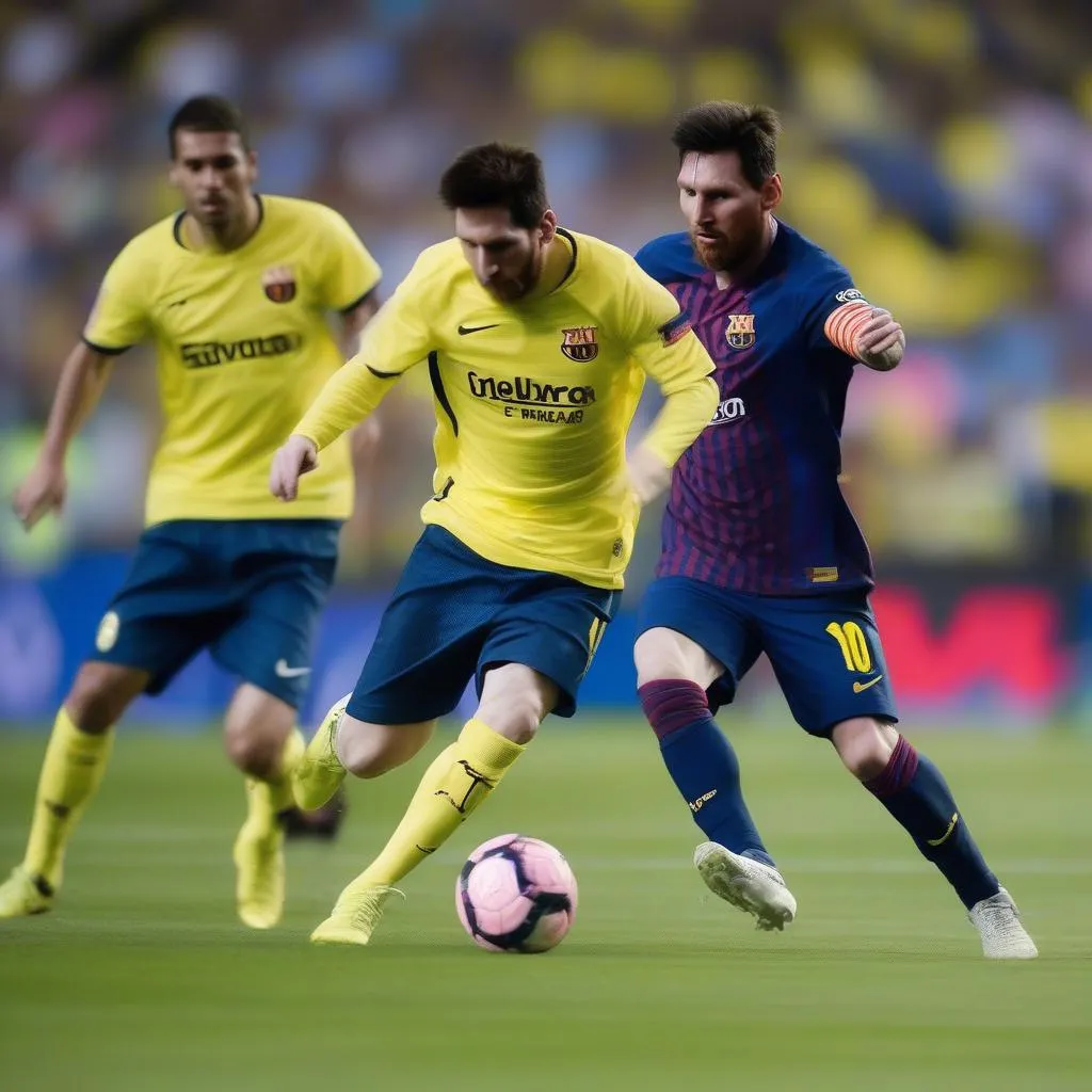 Messi Chuyền Bóng Qua Đối Thủ