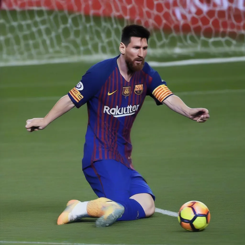 Messi chuyền pen cho Suarez