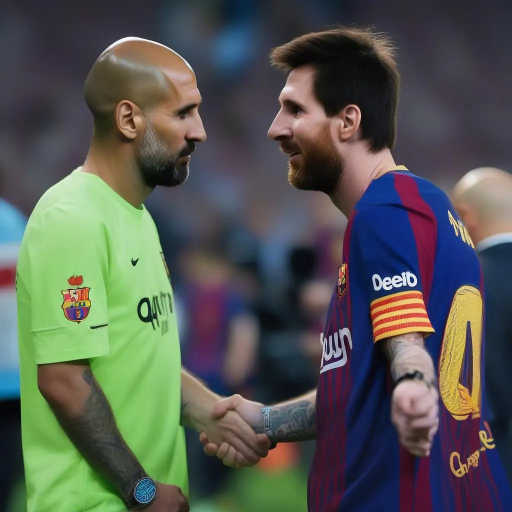 Messi và Huấn Luyện Viên Pep Guardiola