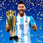 Lionel Messi nâng cúp vô địch Copa America 2021