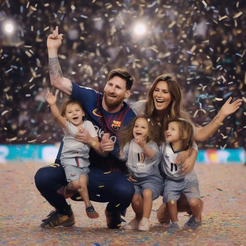 Messi cùng gia đình