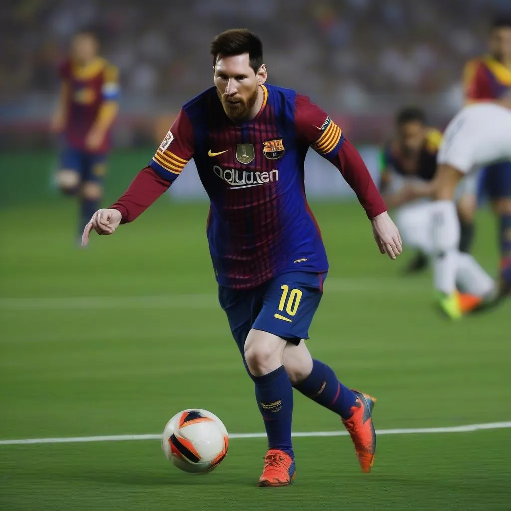 Lionel Messi đá tiền đạo cắm