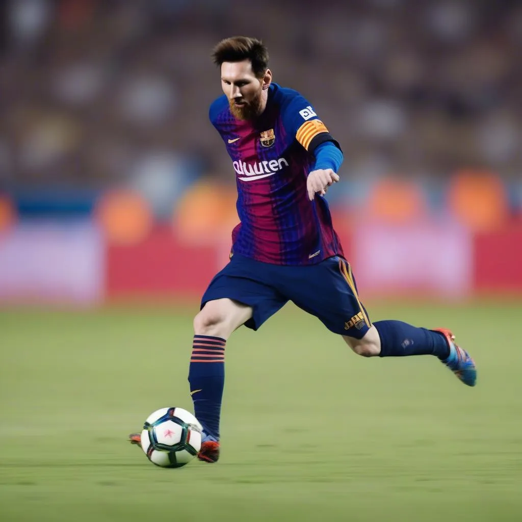 Messi xử lý bóng điêu luyện