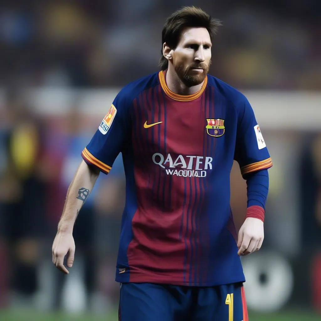 Lionel Messi trong vai trò đội trưởng Barcelona