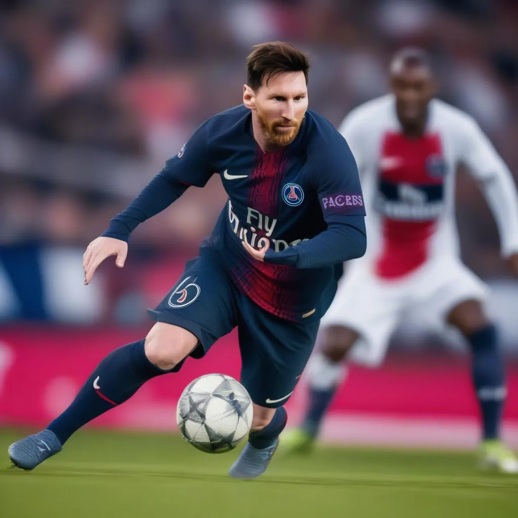 Lionel Messi trong màu áo PSG