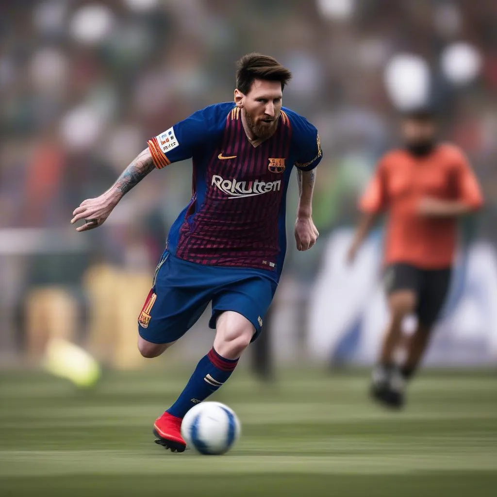 Messi dribbling