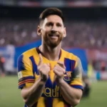 Cầu thủ Messi đứng trước khán giả