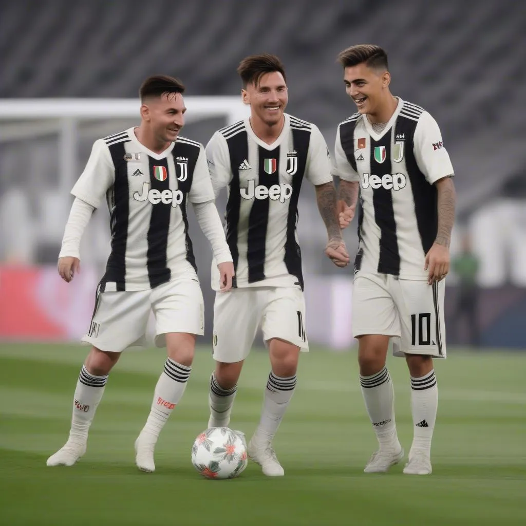 Hình ảnh Messi và Dybala thi đấu cho Juventus năm 2021