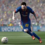 Lionel Messi PES 2016 dribbling past opponents and scoring a goal