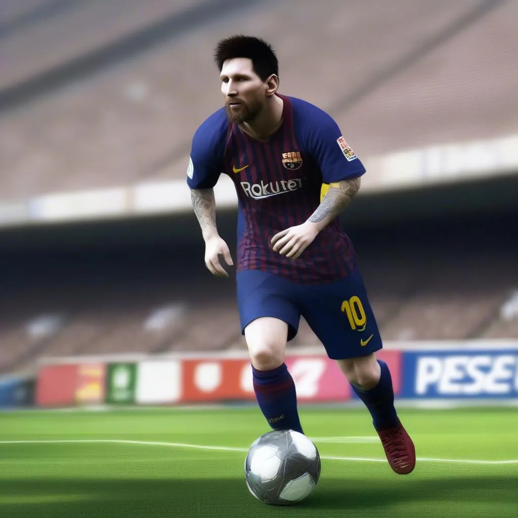 Messi Face PES 2047:  Hình ảnh được tạo ra bằng Photoshop