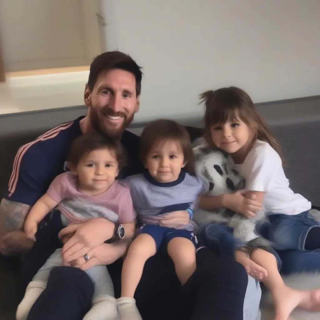 Lionel Messi family photo