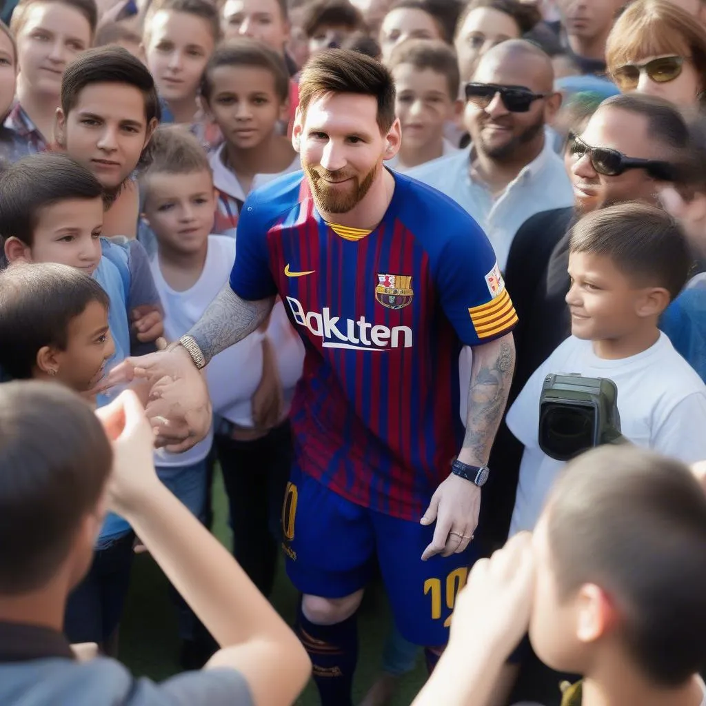 Hình ảnh Messi Fanmeeting cùng các cầu thủ