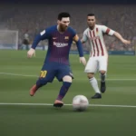 Messi dribbling in FM19