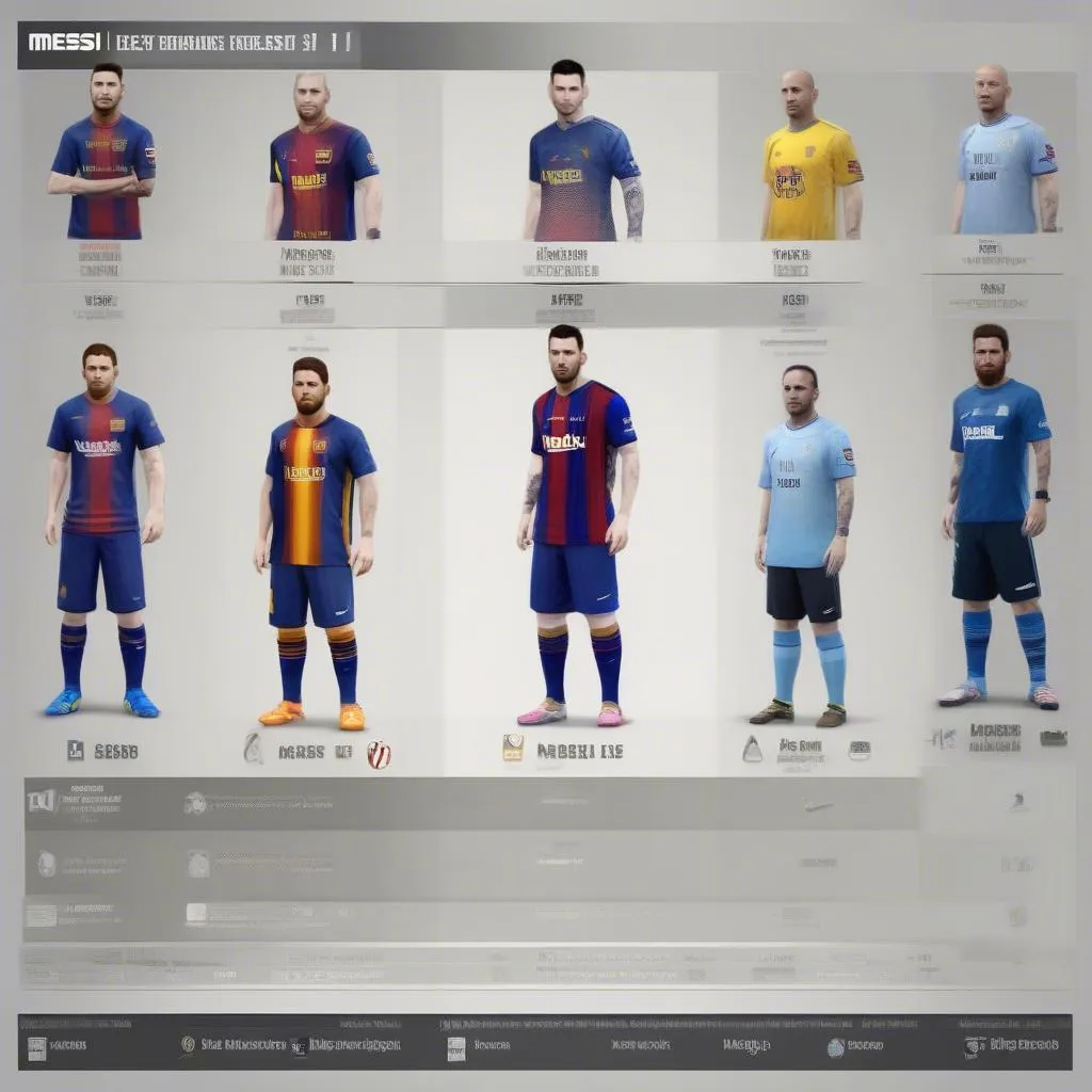 Messi FIFA Online 3: So sánh các phiên bản khác nhau