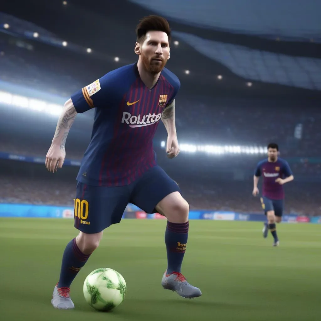 Messi FO4 chạy trên sân