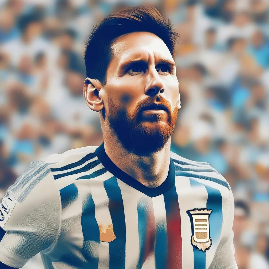 Lionel Messi leading the Argentina national team