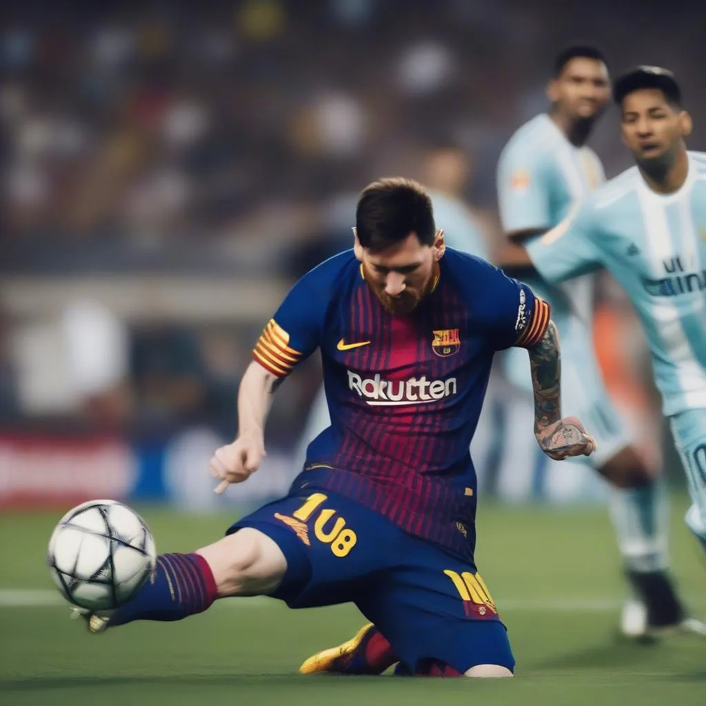 Messi ghi bàn siêu phẩm 2018