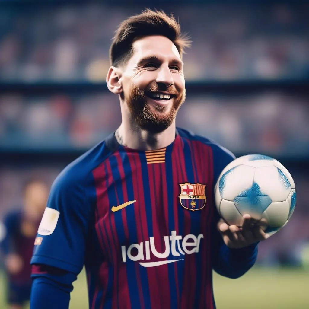 Hình nền Messi cho điện thoại: Cận cảnh thần tượng với nụ cười rạng rỡ