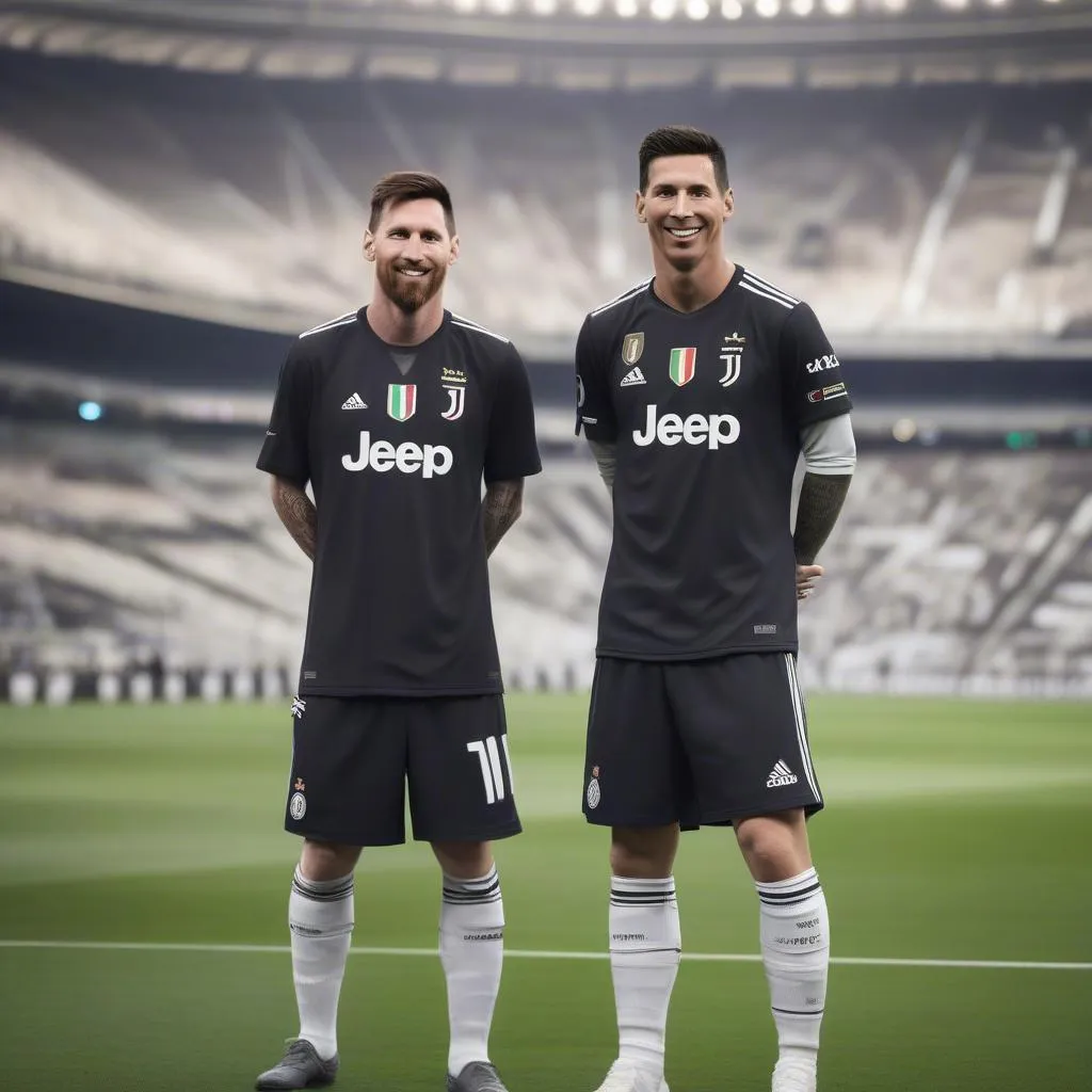 Messi và Ronaldo cùng khoác áo Juventus, một sự kiện lịch sử