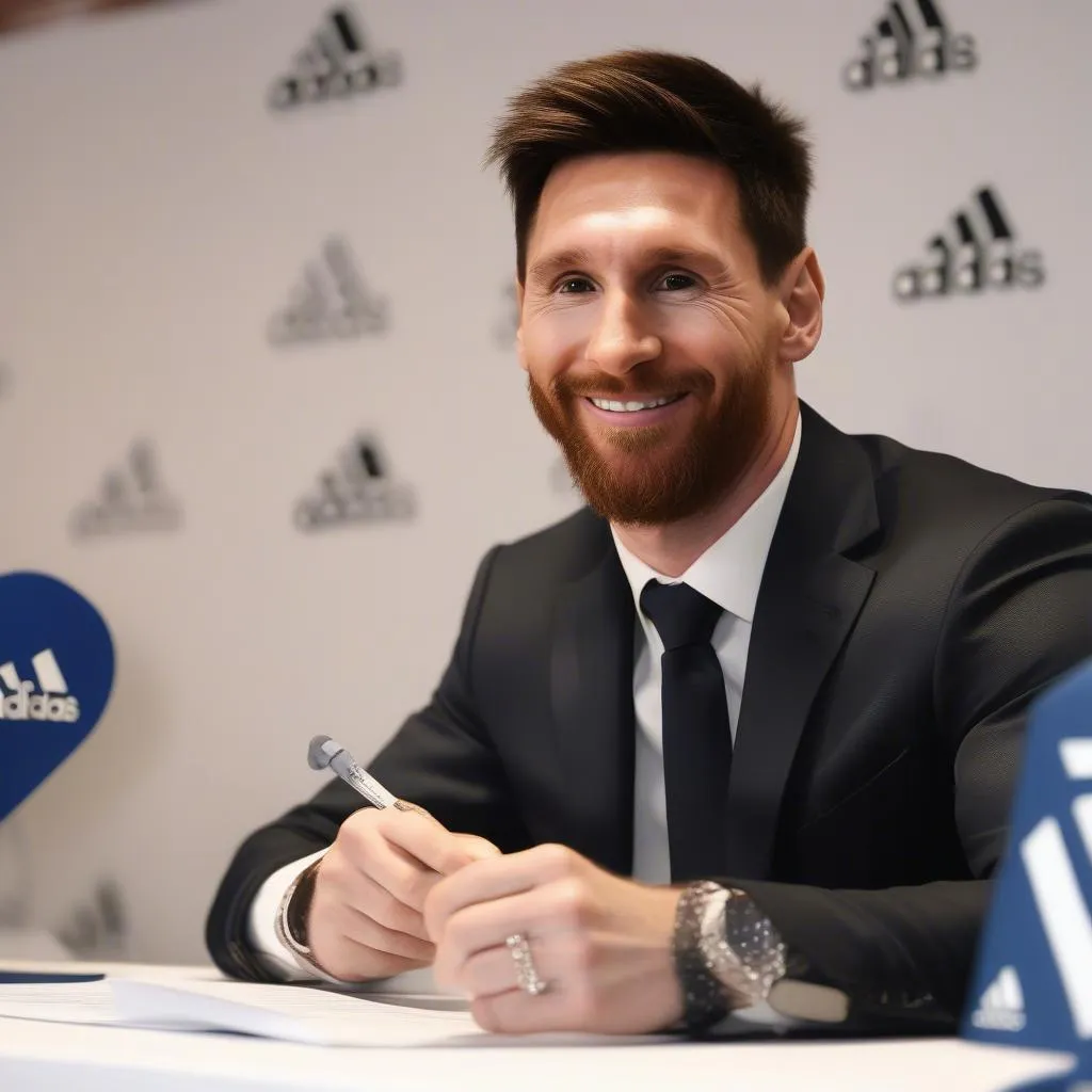 Messi ký hợp đồng quảng cáo