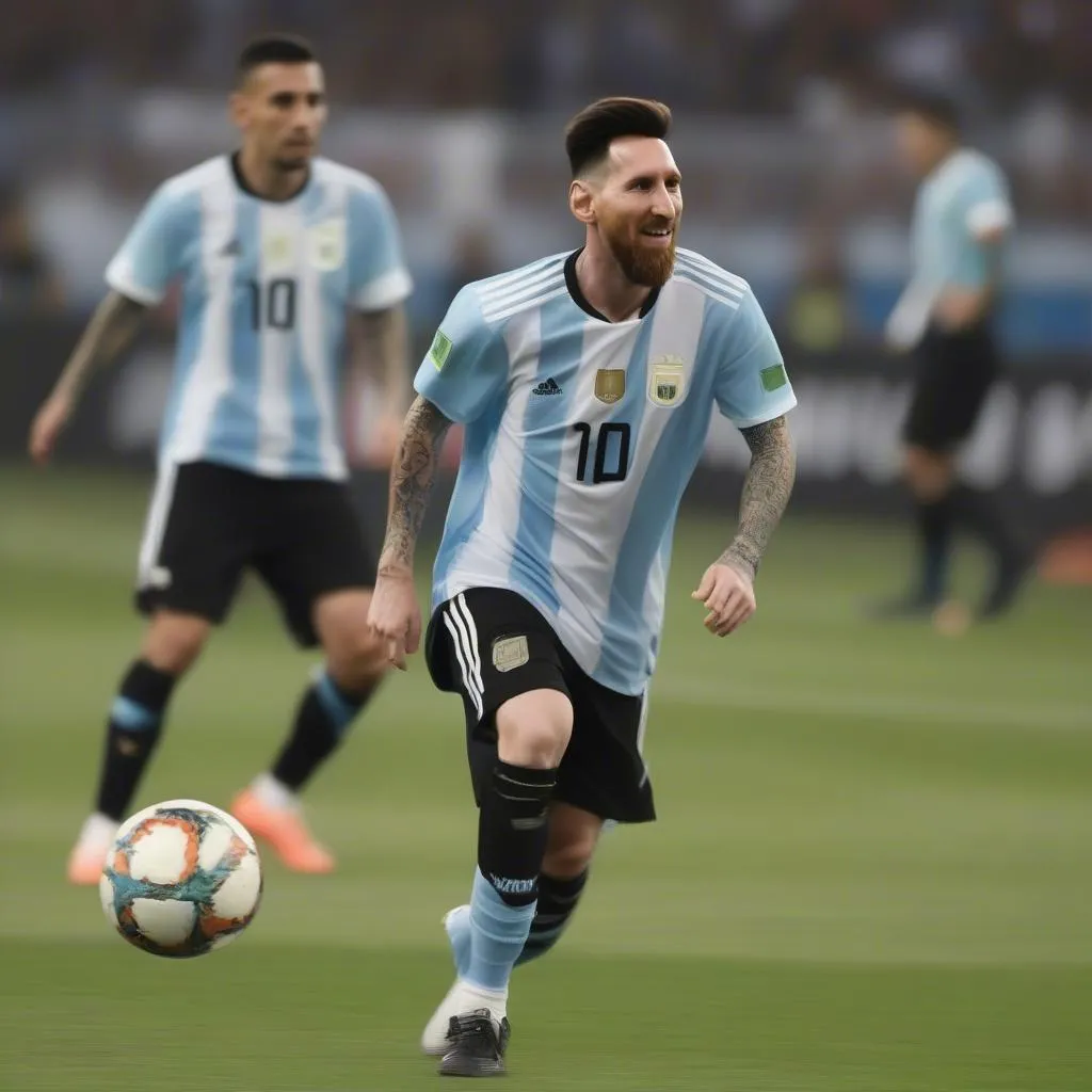 Lionel Messi, La Pulga, dẫn dắt đội tuyển Argentina với nhiều cầu thủ tài năng khác