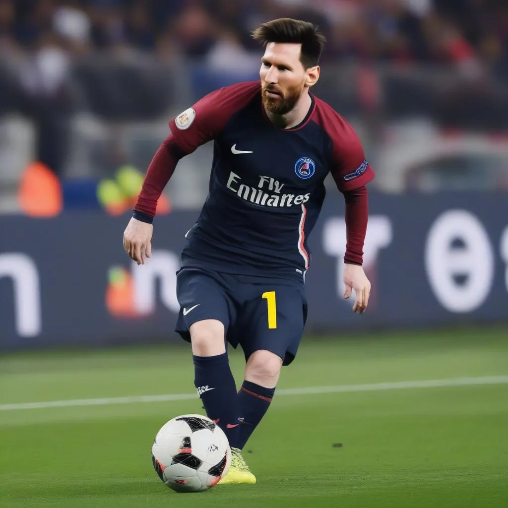 Lionel Messi thi đấu cho PSG