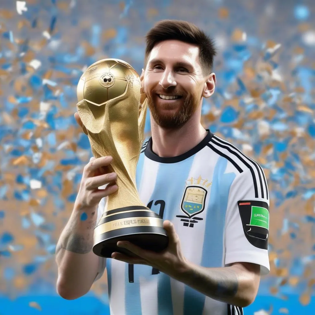 Messi nâng cao chiếc cúp Copa America