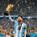 Messi nâng cao chiếc cúp vàng