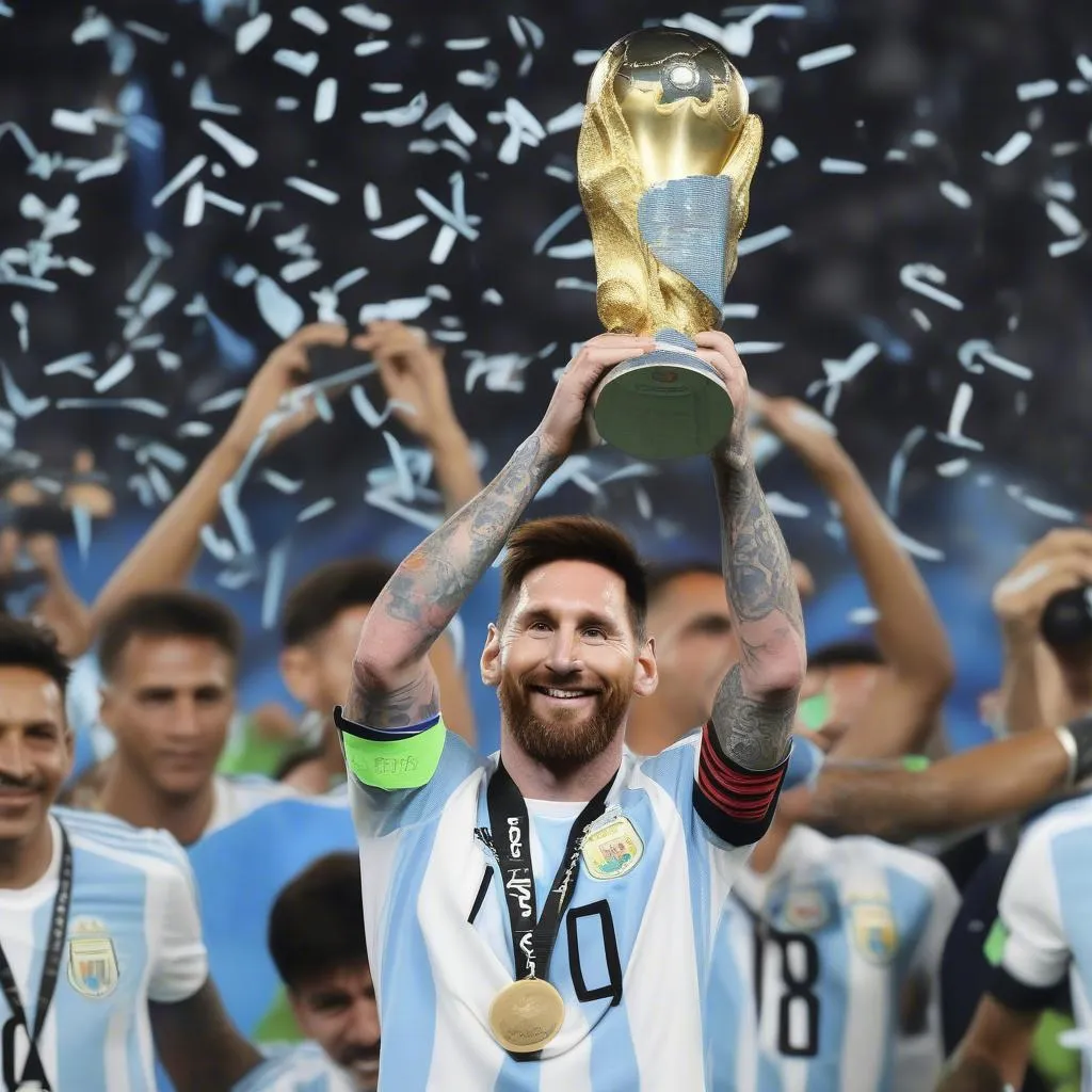 Messi nâng cúp Copa America 2021