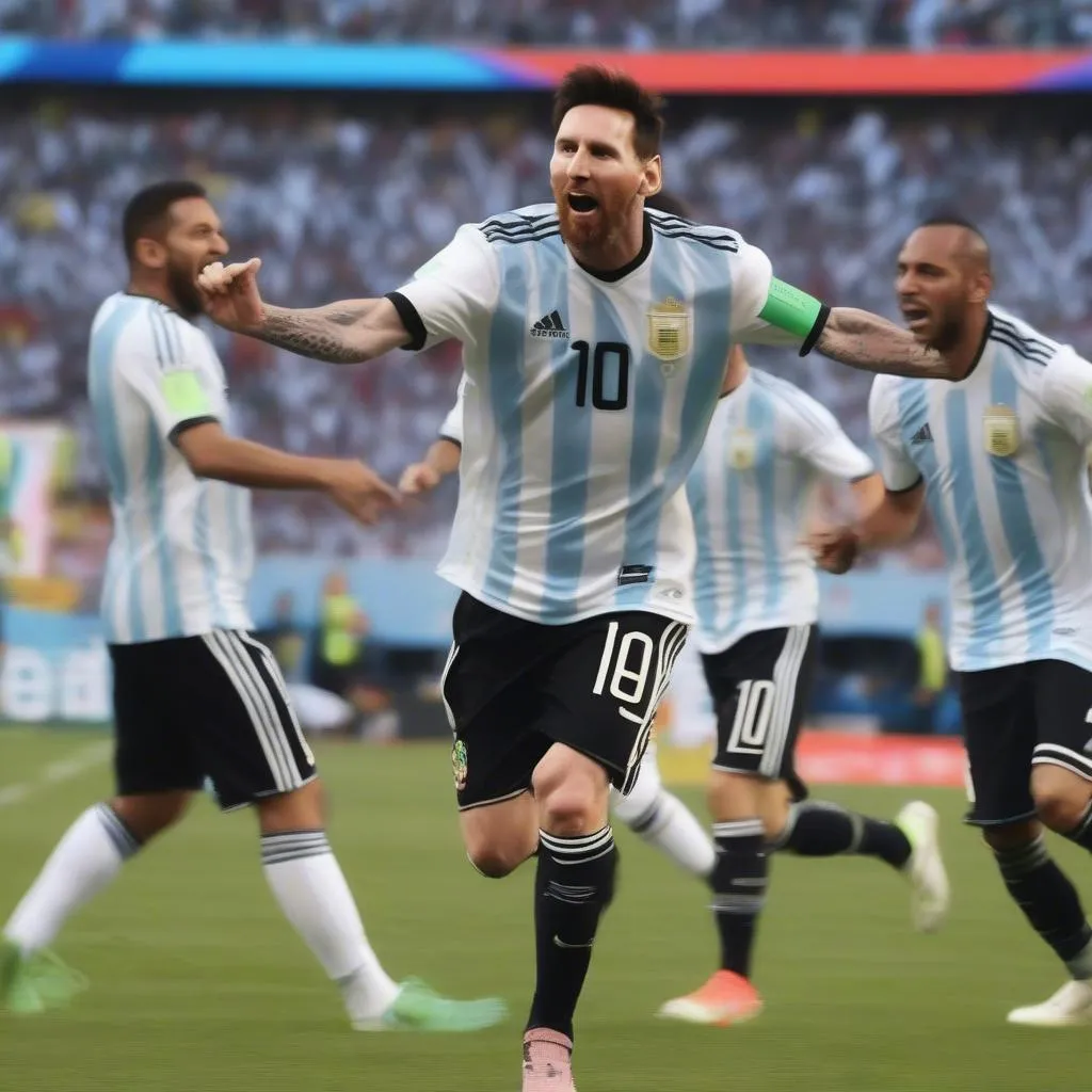 Leo Messi trong màu áo Argentina