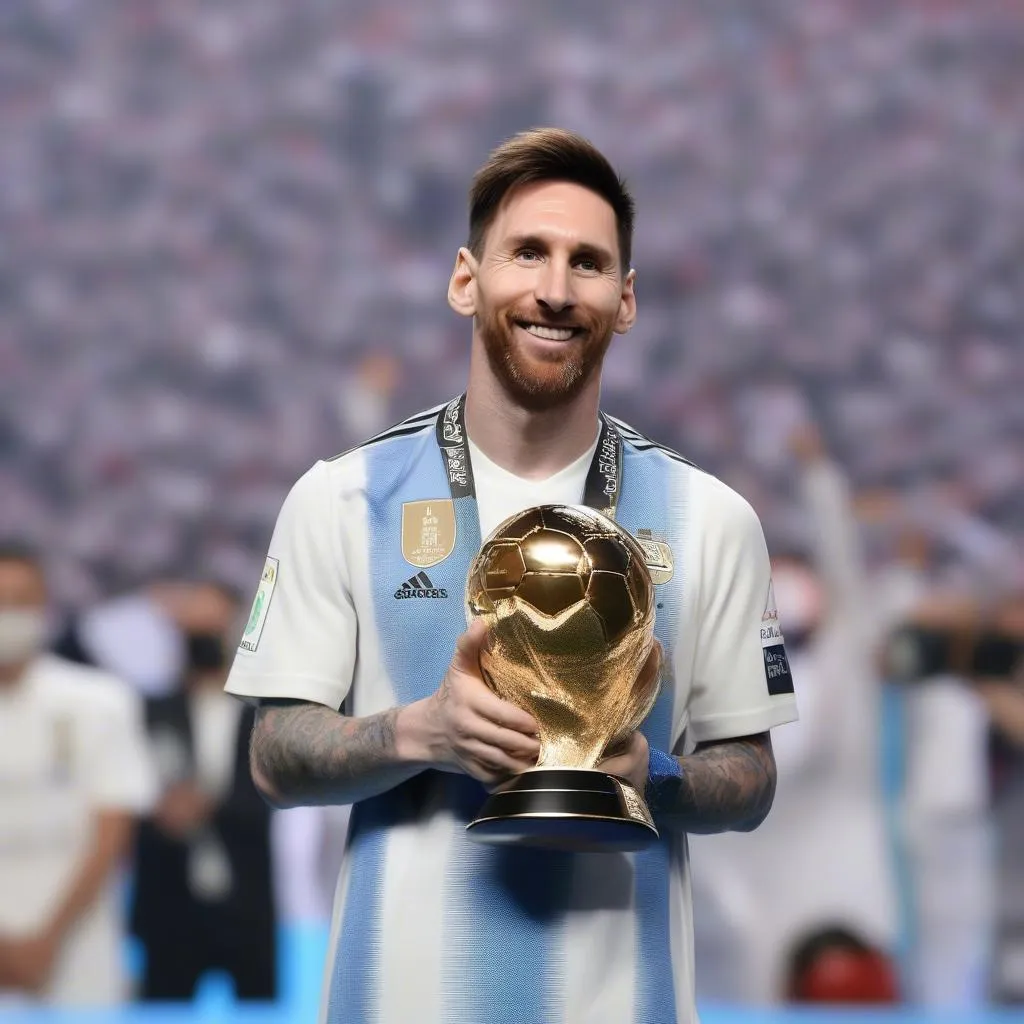 Messi nhận Quả Bóng Vàng 2022