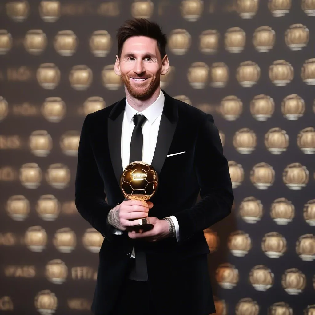 Lionel Messi nhận giải FIFA Ballon d'Or năm 2015