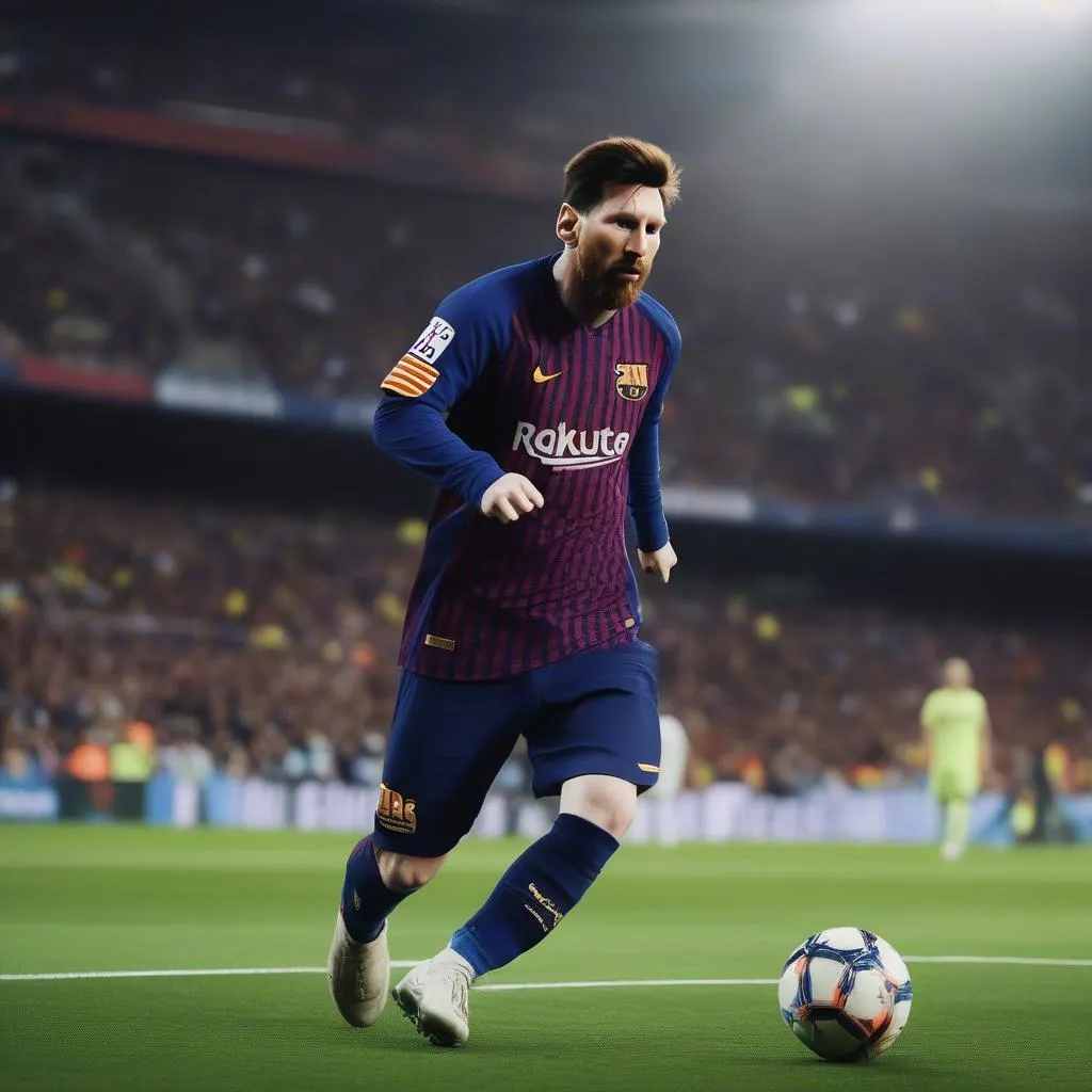 Lionel Messi ghi bàn từ chấm 11m trong một trận đấu