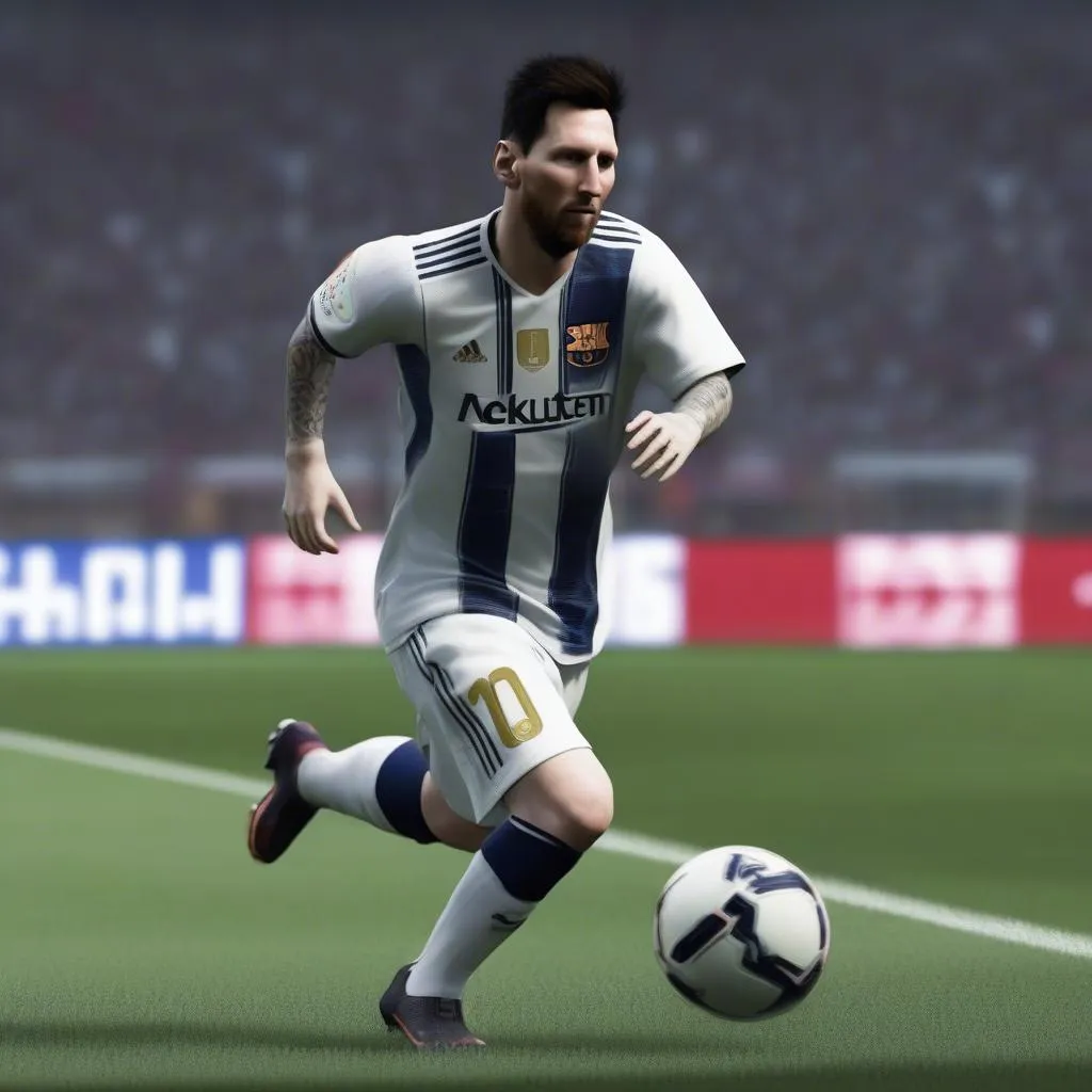 Messi's gameplay in PES 2019