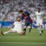 Pha vào bóng thô bạo của Messi với Ramos trong trận El Clasico 2019