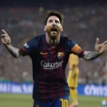 Messi phơi áo ăn mừng ghi bàn