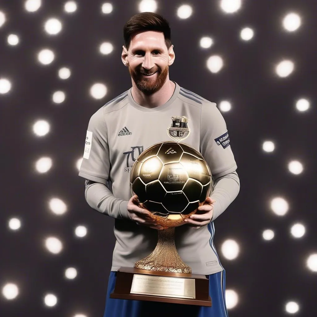 Messi nâng cao Quả Bóng Vàng 2018