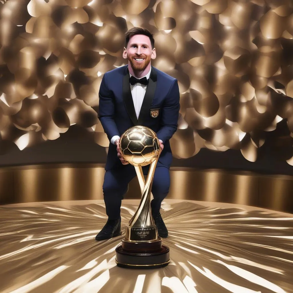 Messi nâng cao danh hiệu Quả bóng Vàng năm 2019, lần thứ 6 trong sự nghiệp.  