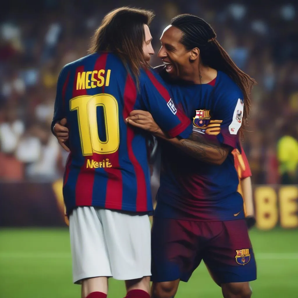 Lionel Messi và Ronaldinho, cặp đôi huyền thoại bóng đá, những câu chuyện bất hủ