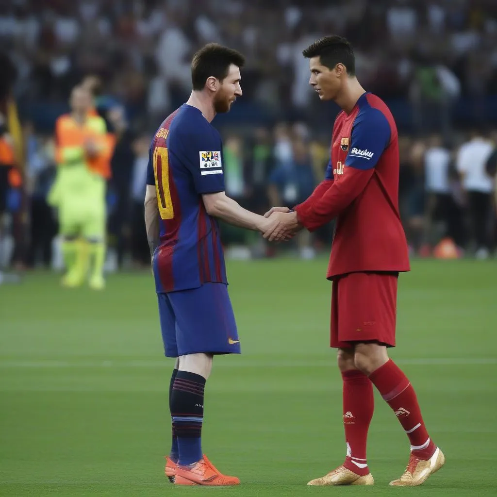 Messi và Ronaldo bắt tay