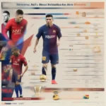 So sánh thành tích Messi, Ronaldo và Mbappe