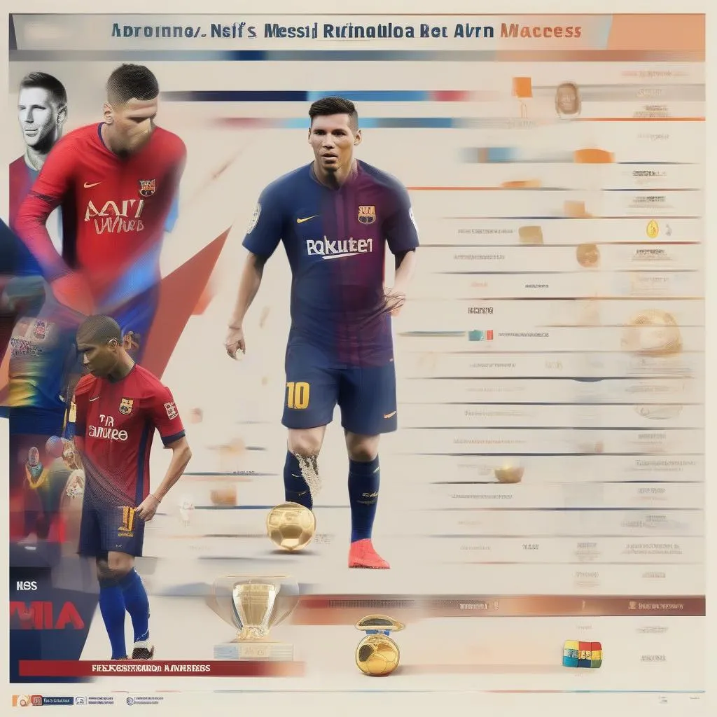 So sánh thành tích Messi, Ronaldo và Mbappe