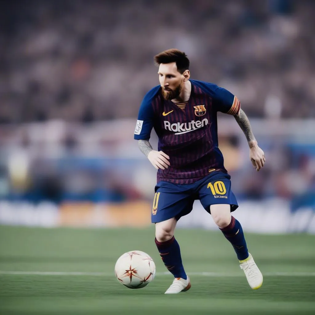 Kỹ năng xử lý bóng siêu việt của Messi Ry