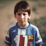 Hình ảnh Messi tuổi thơ trong bộ đồ bóng đá số 10