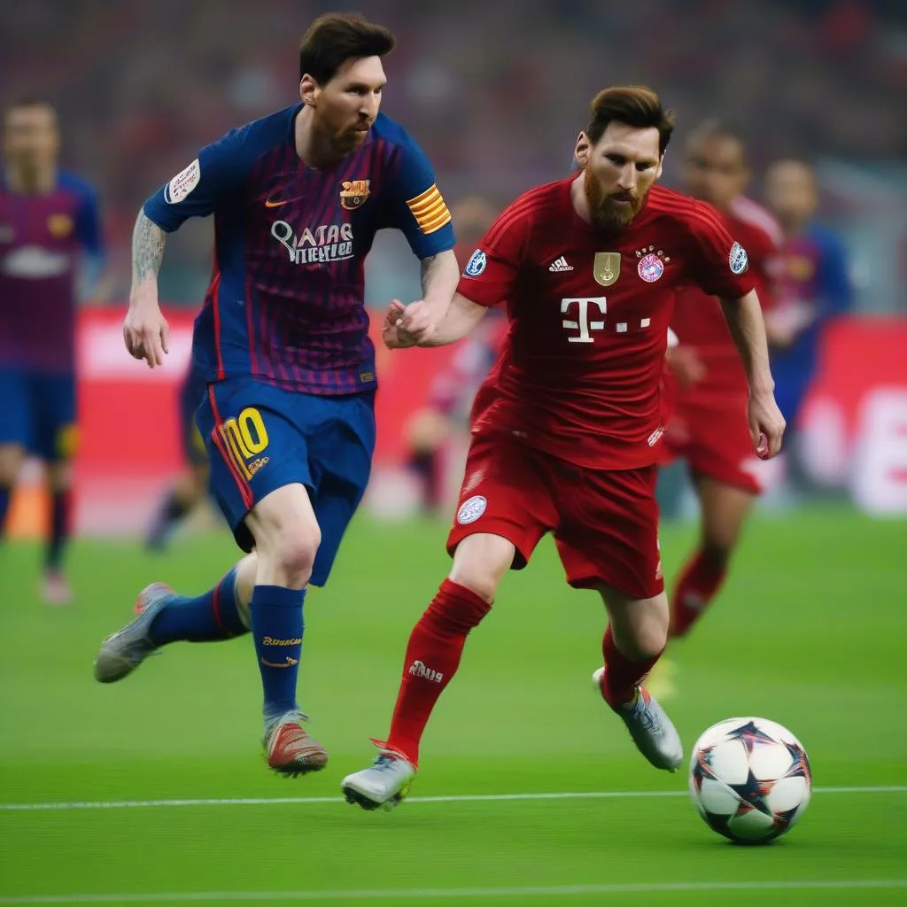 Messi solo qua hàng phòng ngự của Bayern Munich