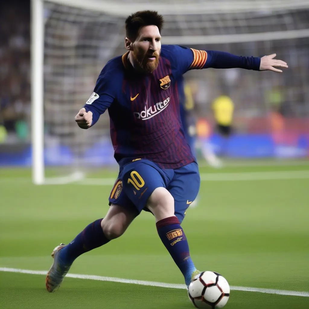 Messi Sút Bóng Thần Sầu