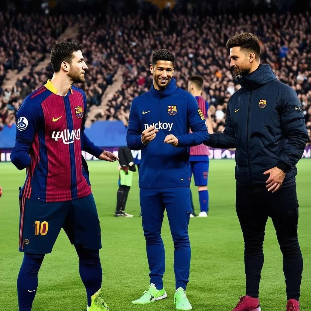 bộ ba huyền thoại messi suarez neymar trong buổi phỏng vấn