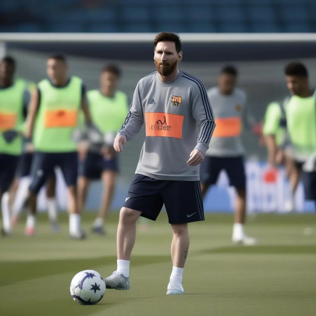 Messi tập luyện